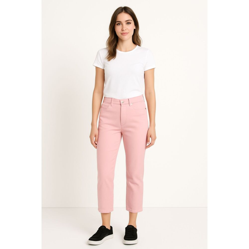 Jones New York Stretch Sport Pink Easter Cropped Pants Size 12p